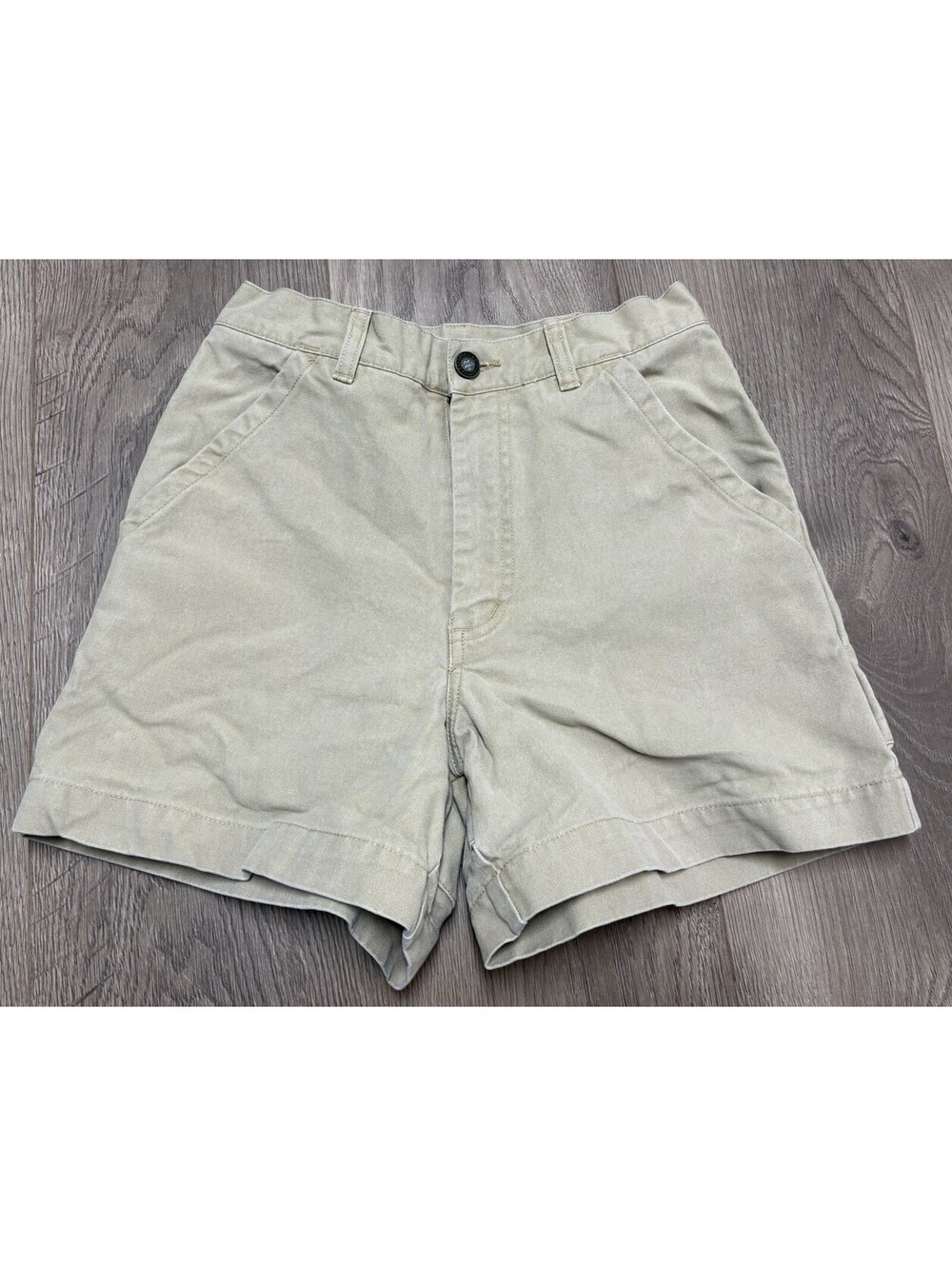 Patagonia Shorts Mens 28x7 Khaki Stand Up Canvas Outdoor Hiking Stain